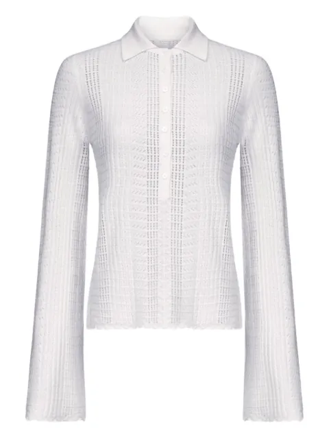 LouLou de Saison polo-collar bell-sleeve sweater