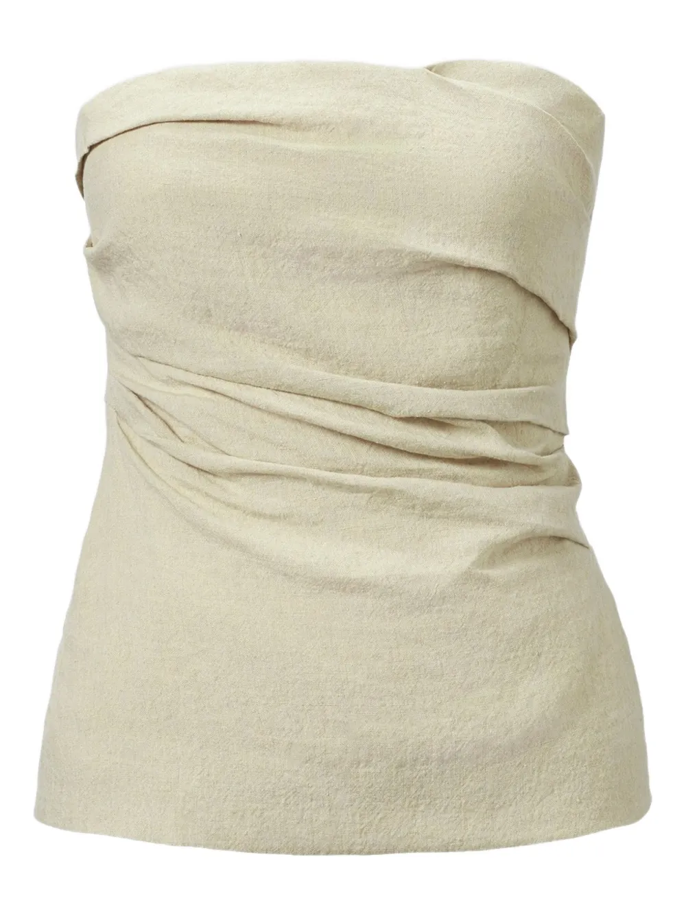 TOVE Izel draped bandeau top Beige