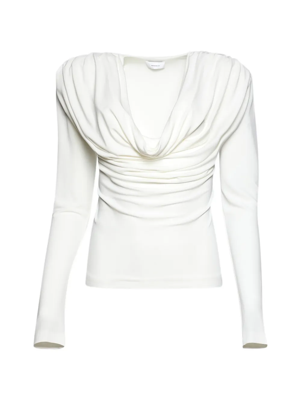 WARDROBE.NYC cowl-neck long-sleeve top - Toni neutri