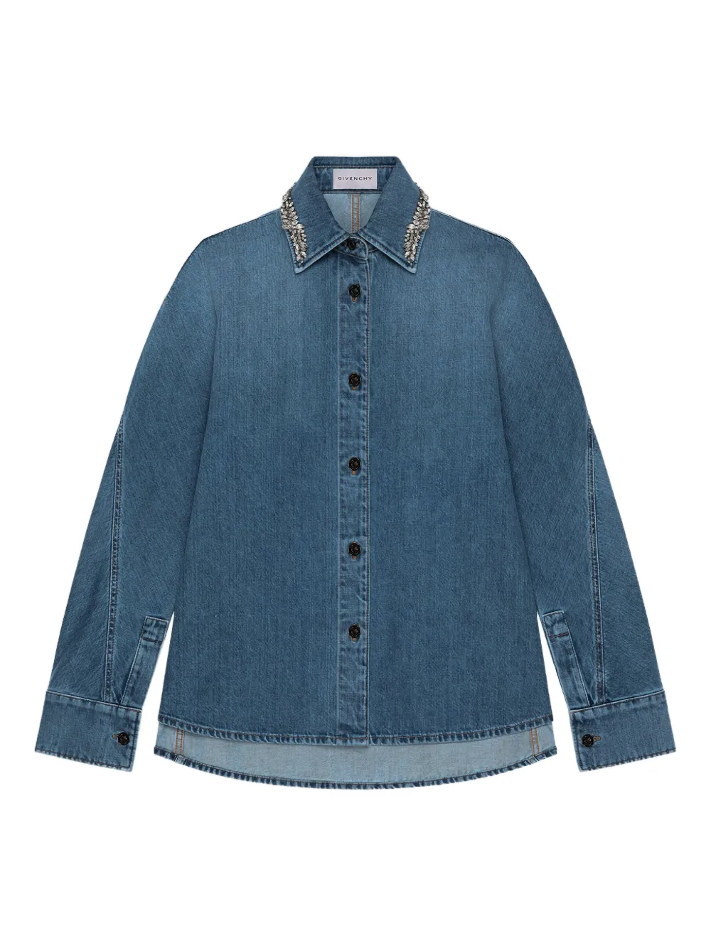 Givenchy crystals-embellished cotton shirt | Blue | Image 1