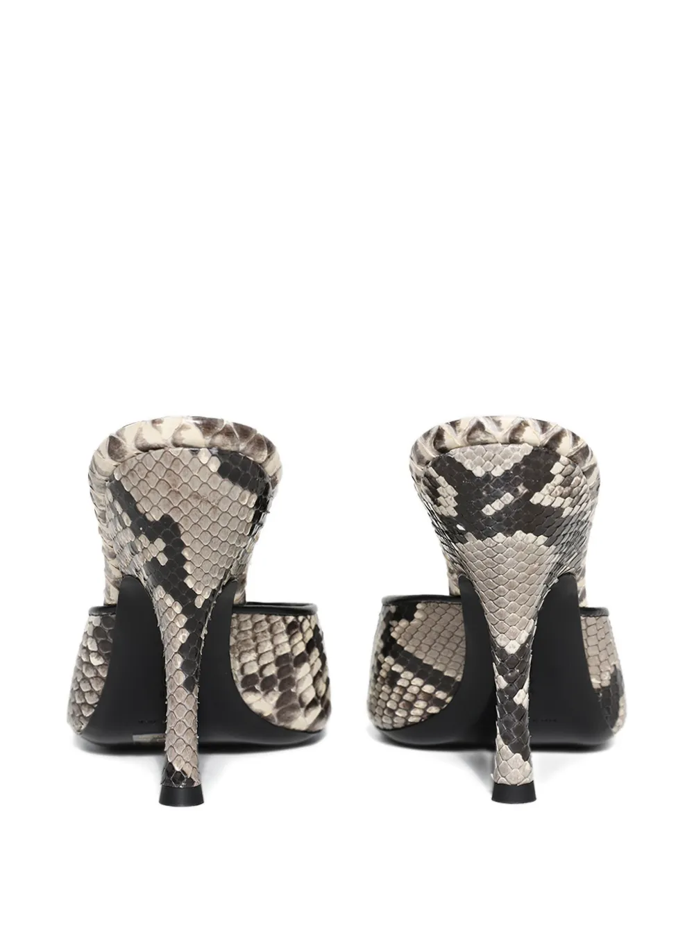 Jude 105mm Date Snake Leather Mules In Multi