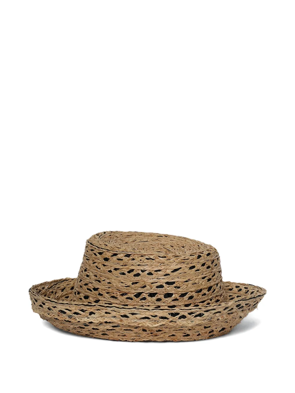 Gigi Burris Millinery woven-straw flat-crown hat - Beige