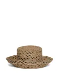 Gigi Burris Millinery woven-straw flat-crown hat - Neutrals