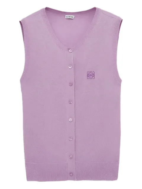 LOEWE buttoned logo-embroidered vest