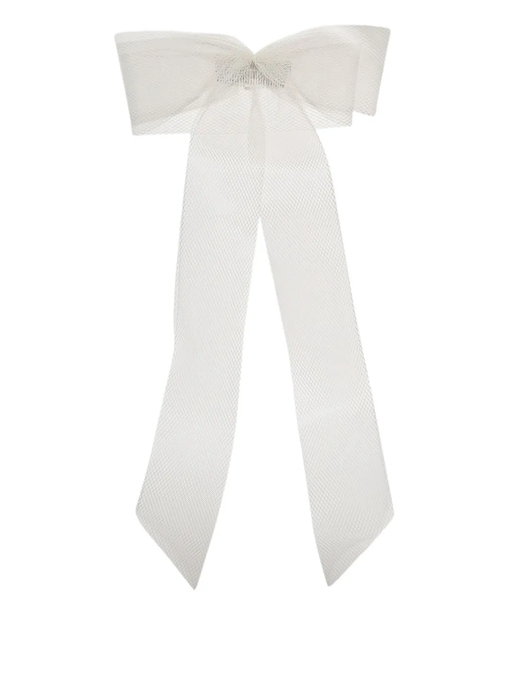 Gigi Burris Millinery Grace bow wrap veil | White | Image 1