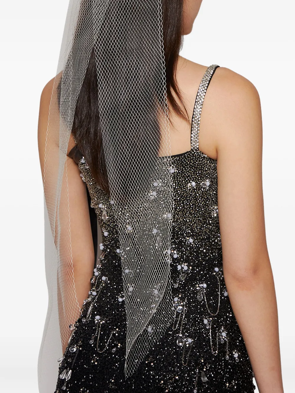 Gigi Burris Millinery Grace Bow Wrap Veil In White