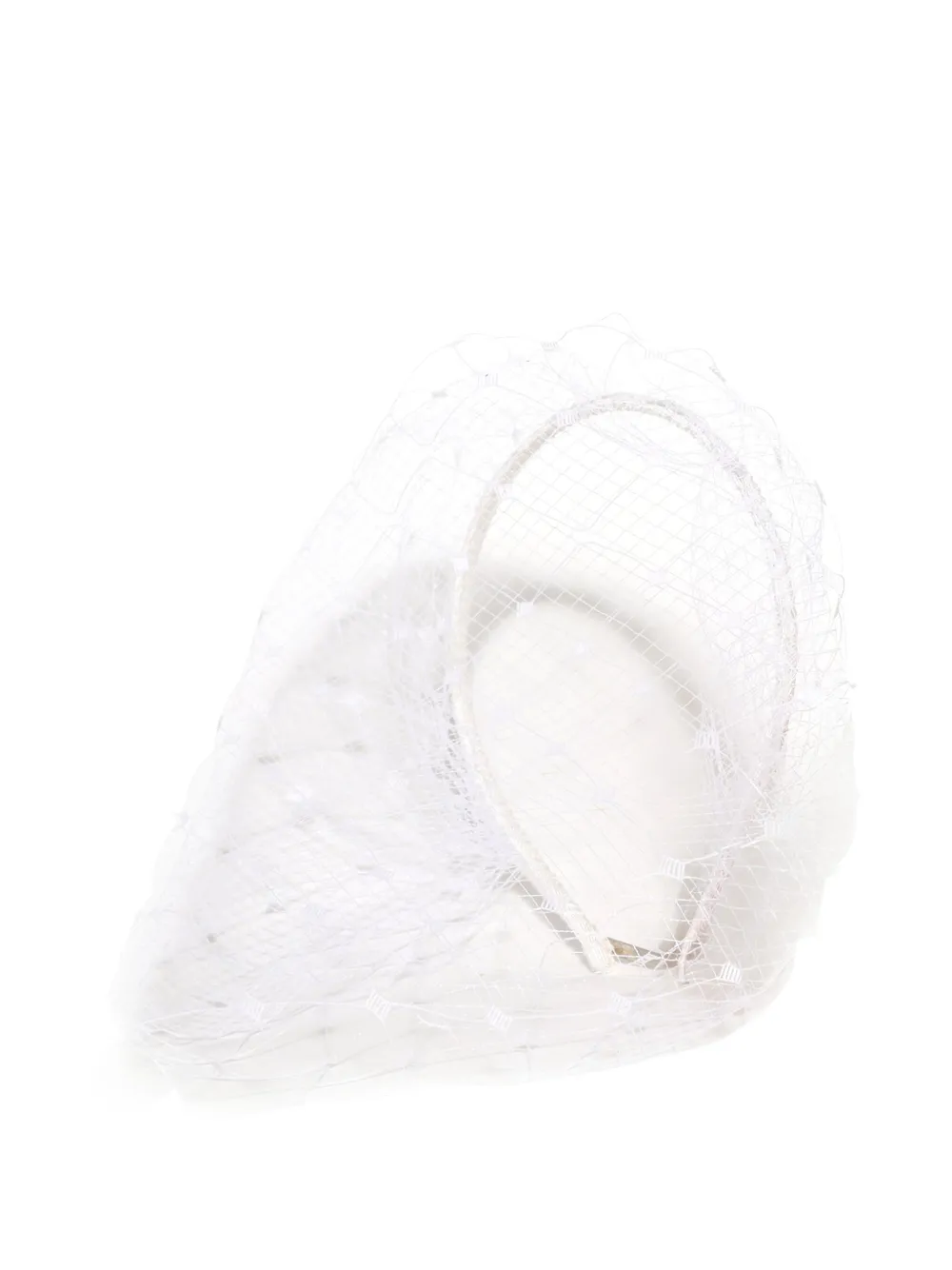 Gigi Burris Millinery Double veil headband - Bianco