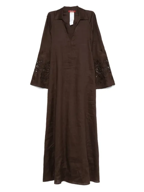 Max Mara embroidered bell-sleeve dress