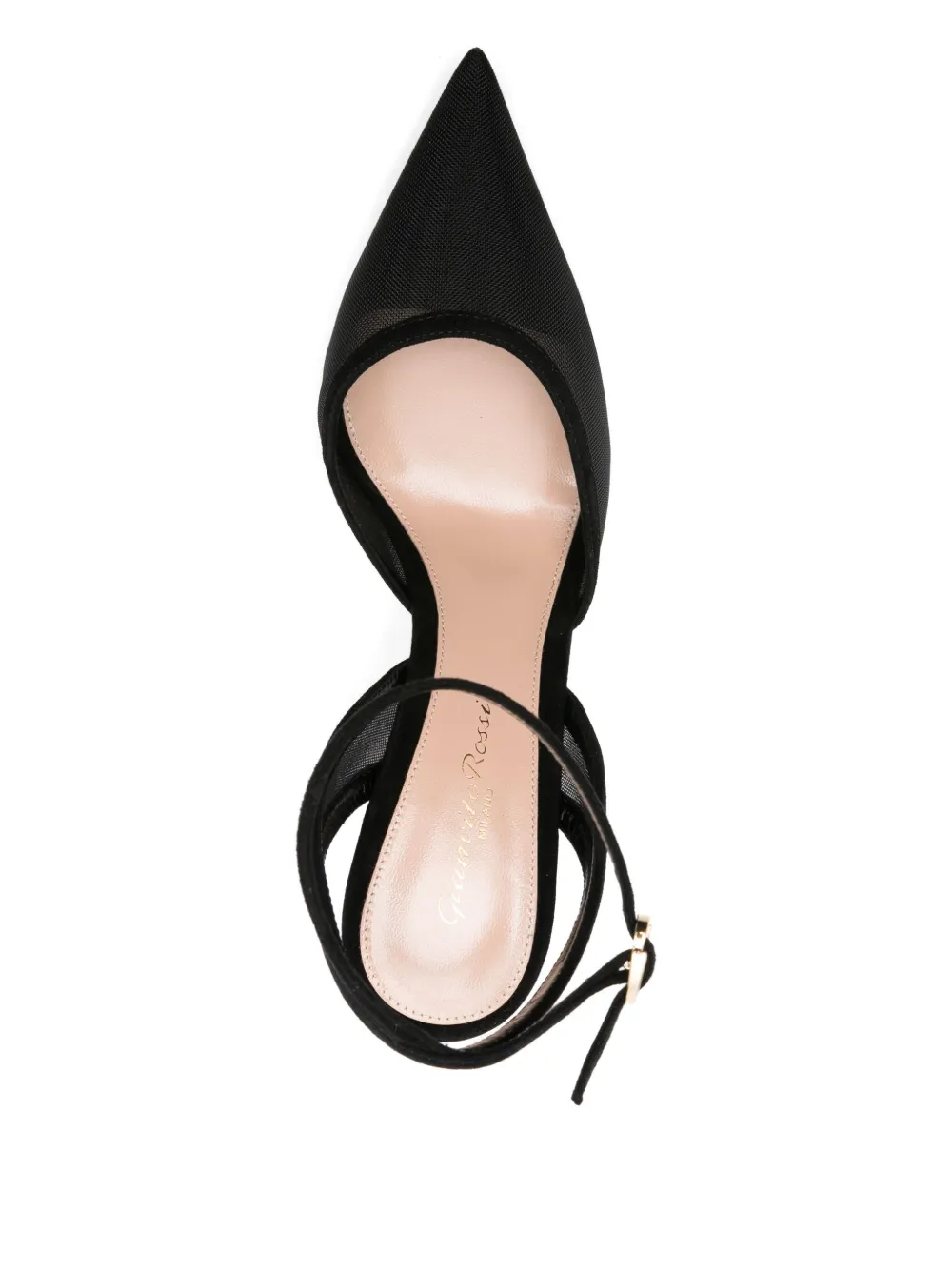 Gianvito Rossi 90 mm mesh pumps met puntige neus Zwart