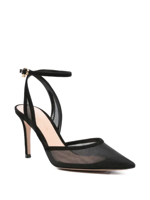 Gianvito Rossi 90mm mesh pointed-toe pumps