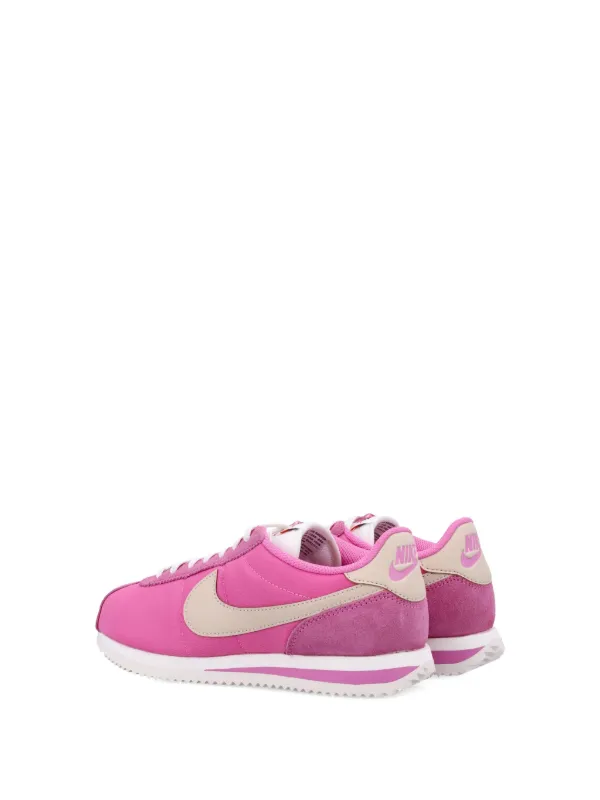 nike cortez trainers in pink nylon