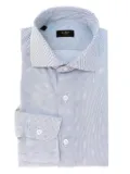 Barba micro-dot patterned shirt - Blue