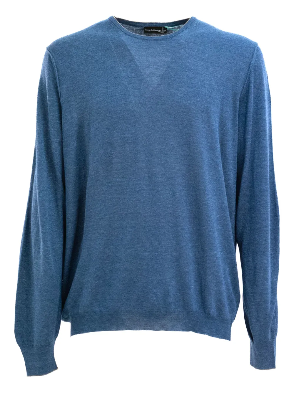 Barba crew-neck silk sweater Blauw