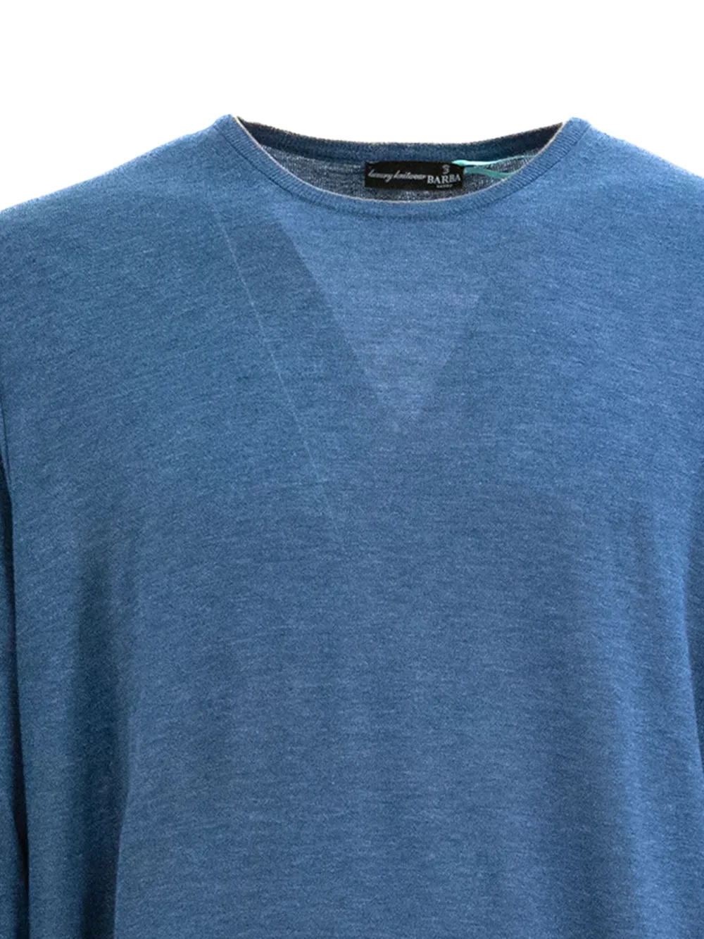 Barba crew-neck silk sweater Blauw
