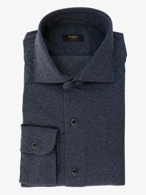 Barba micro-dotted button-down shirt