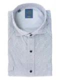 Barba patterned button-down shirt - Blue
