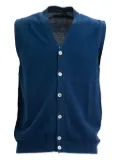 Zanone button-front vest - Blue