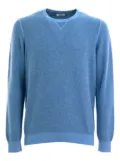 Barba textured crew-neck sweater - Blue
