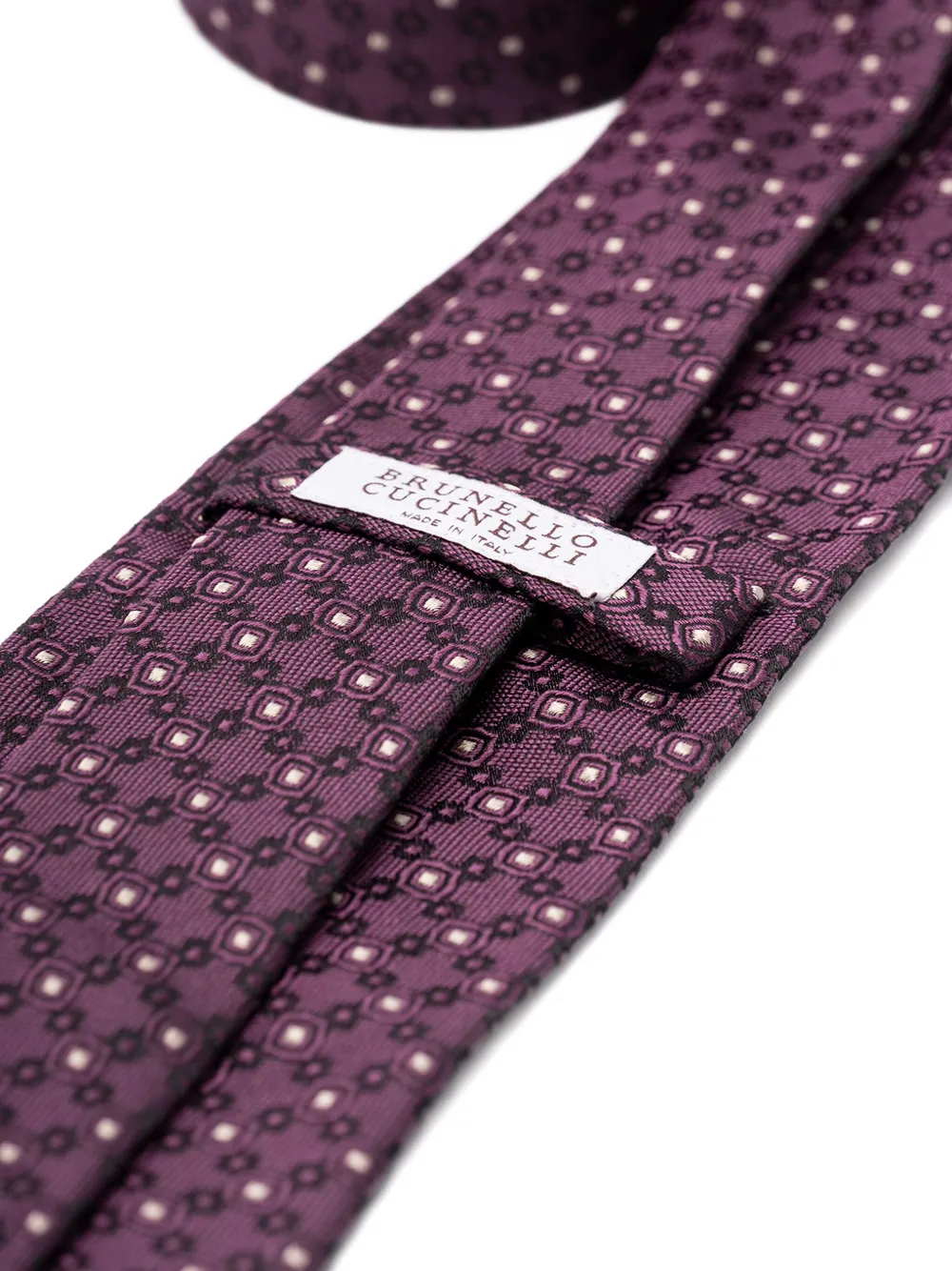 Brunello Cucinelli geometric-print silk tie | Image 2
