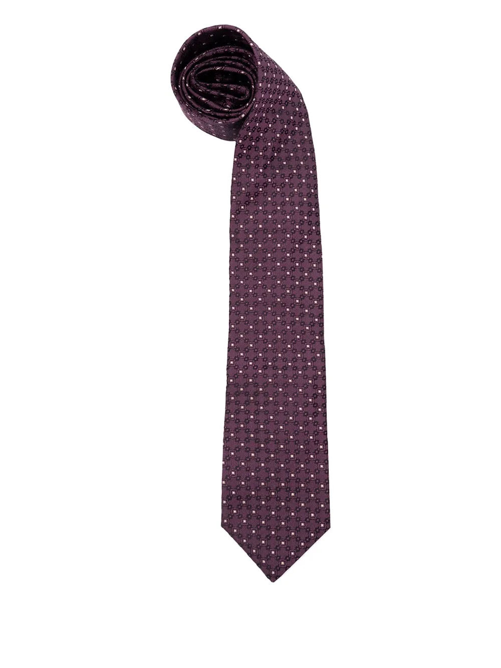 Brunello Cucinelli geometric-print silk tie | Purple | Image 1