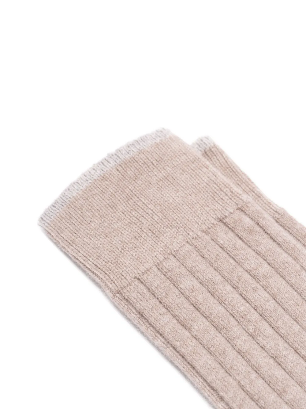 Brunello Cucinelli ribbed knee-high socks Beige