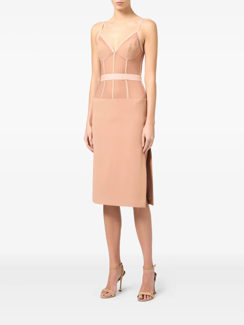 Elisabetta Franchi v-neck dress - Beige