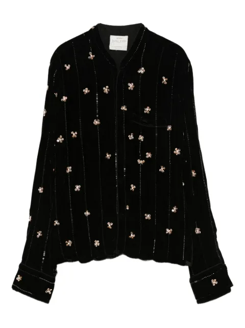 Forte Forte camisa de terciopelo con detalles de lentejuelas