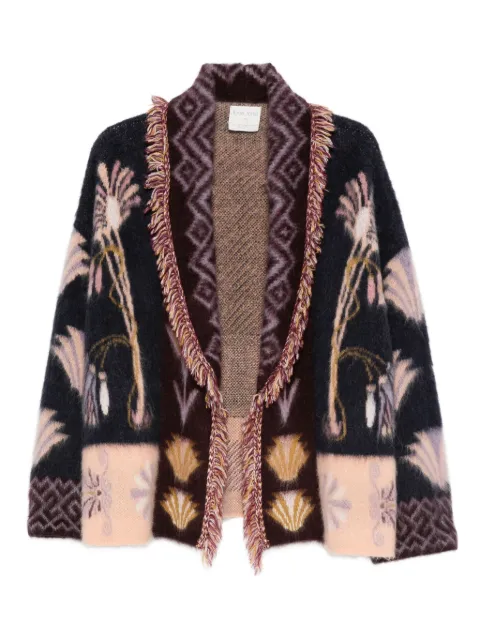 Forte Forte floral-pattern fringed cardigan