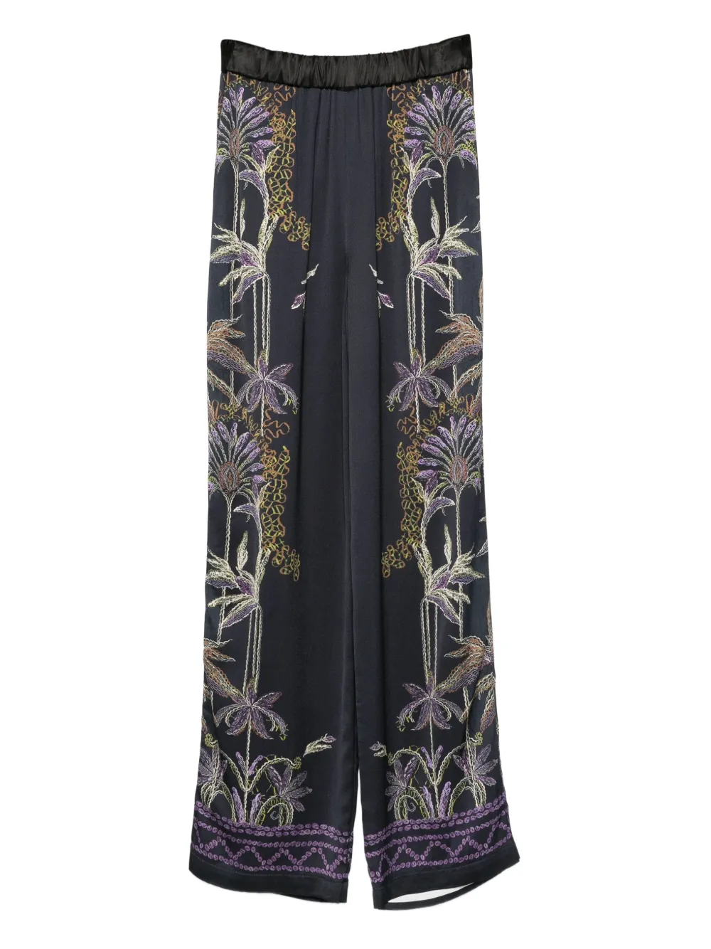 Forte Forte floral-embroidered trousers | Blue | Image 1