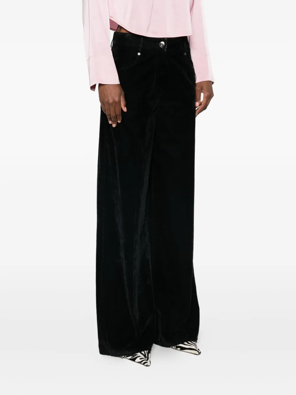 Forte Fluwelen broek Zwart