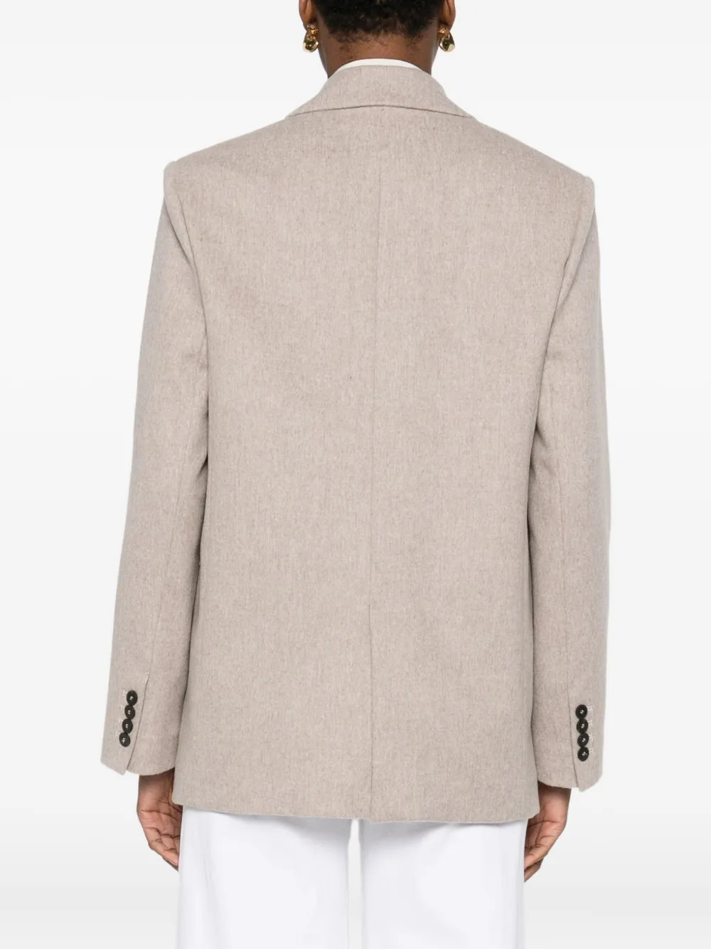 Forte Forte Single-breasted Peak-lapels Blazer In Neutral