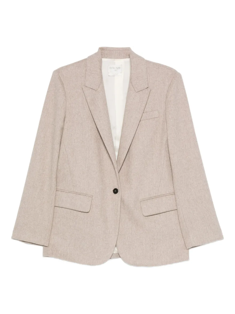 Forte Forte single-breasted peak-lapels blazer | Neutrals | Image 1