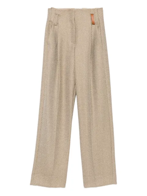 Forte Forte pantalones con pinzas y motivo de espiga