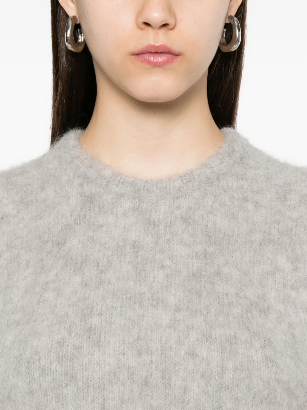Forte Forte Cropped Sleeveless Top Ribbed Hem In Gray