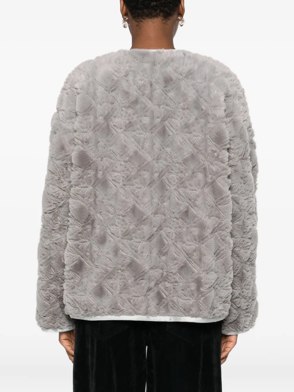 Forte Forte Toggle-fastening Textured Jacket In Gray
