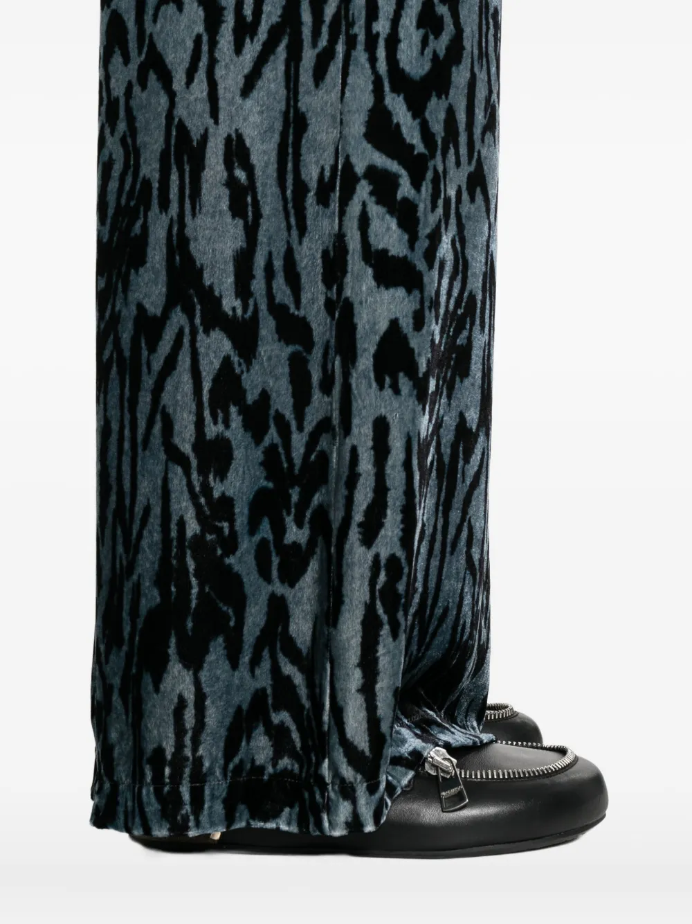 Forte Broek met dierenprint Blauw