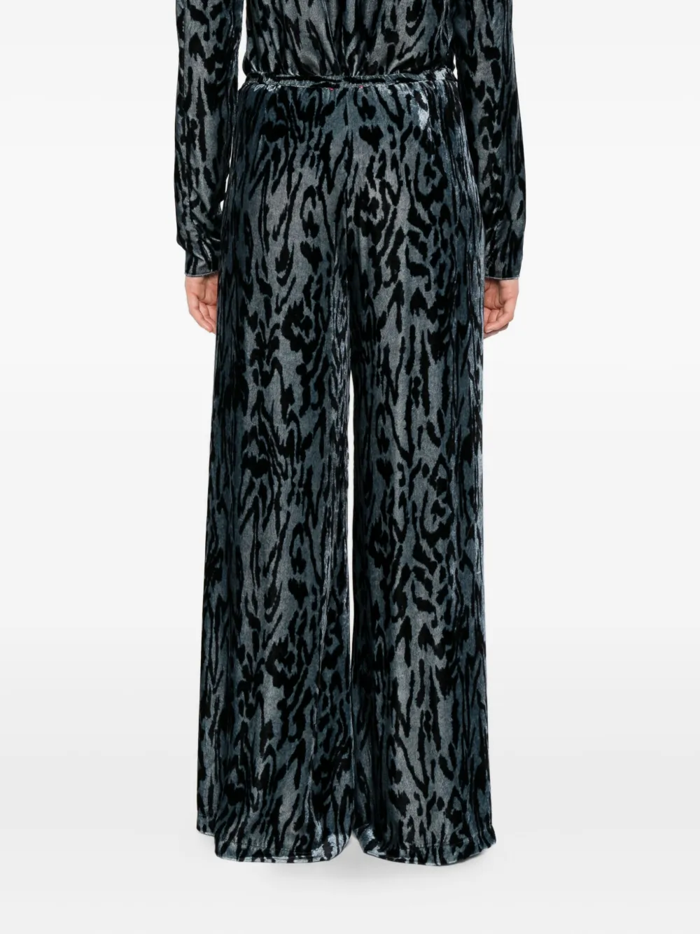 Forte Broek met dierenprint Blauw