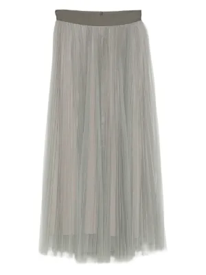 TOTEME Crinkled Plissé Skirt | Grey | FARFETCH