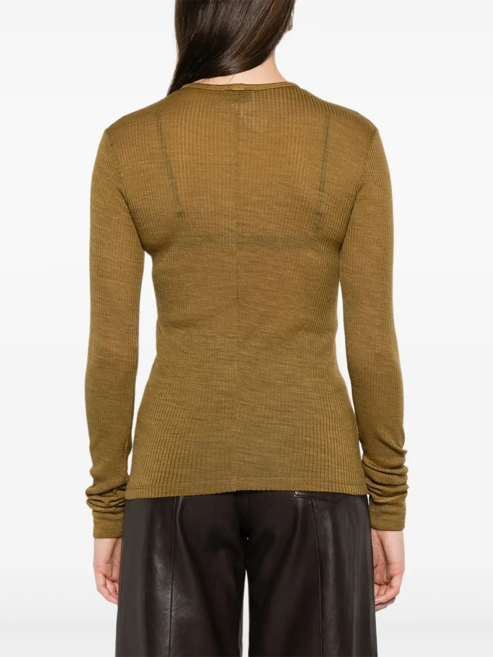 Forte Forte Geripptes Langarmshirt In Brown
