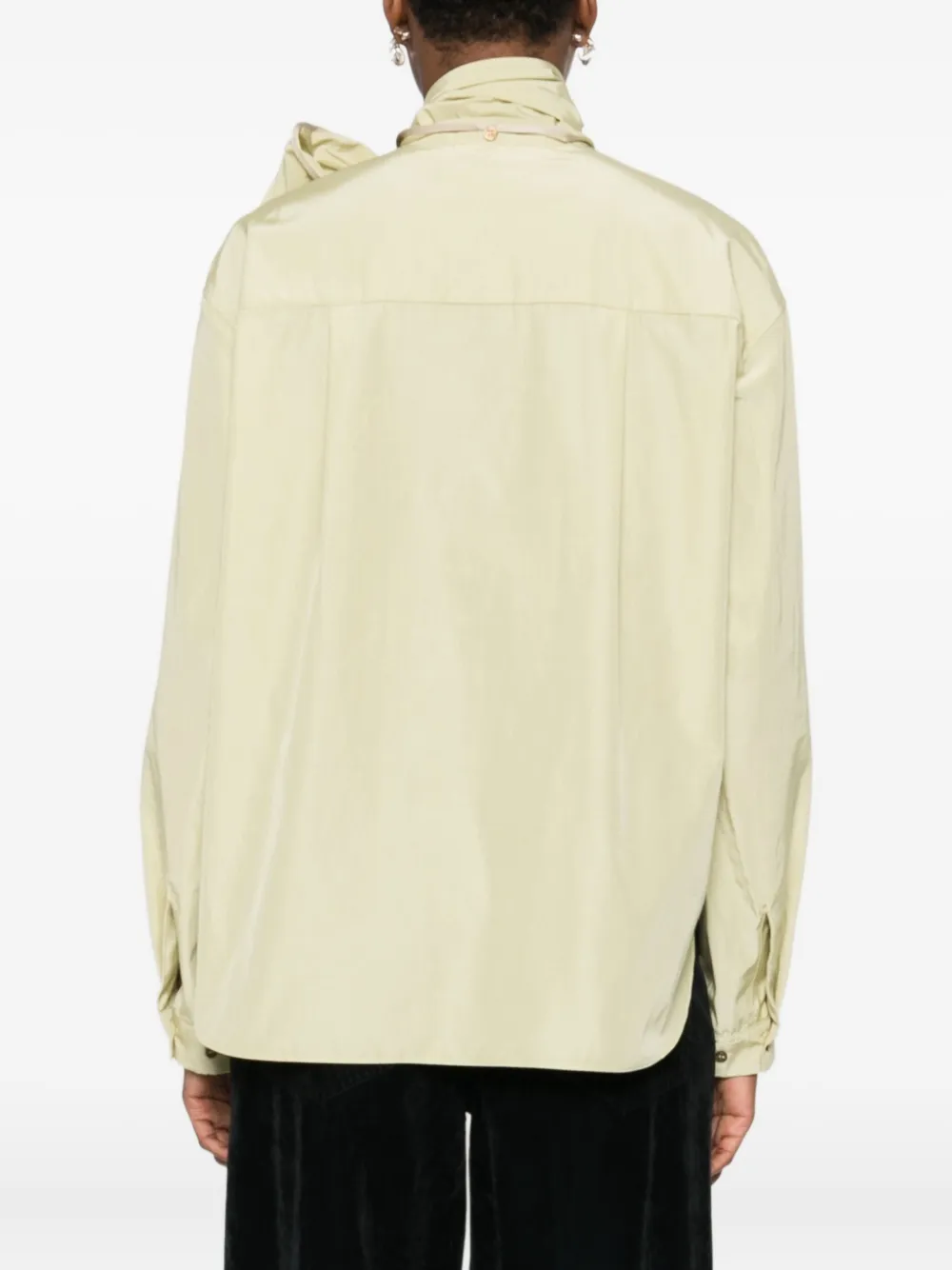 Forte Shirt met strikdetail Groen