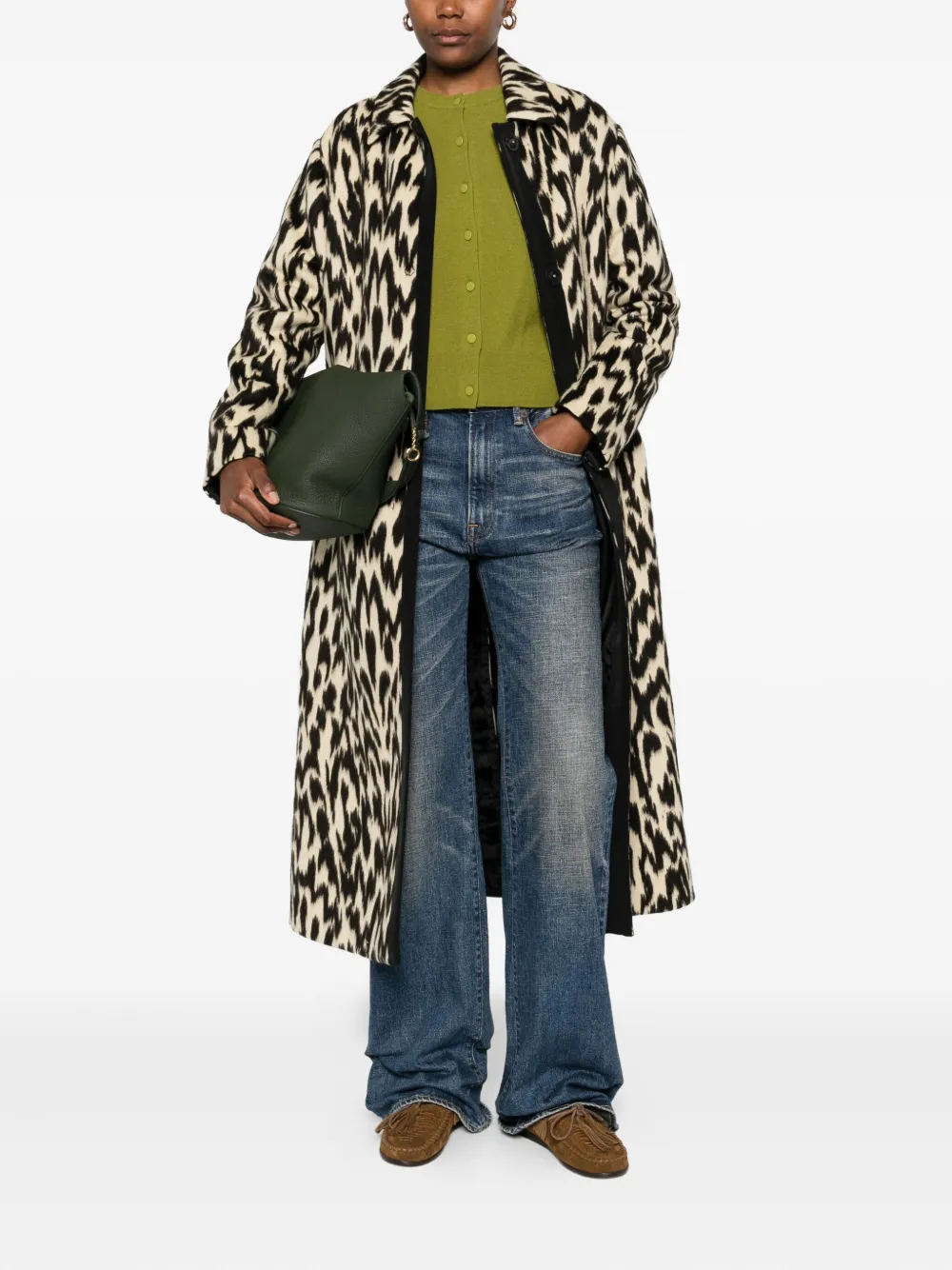 Forte Forte animal-print button coat | Single Breasted Coats | Image 2