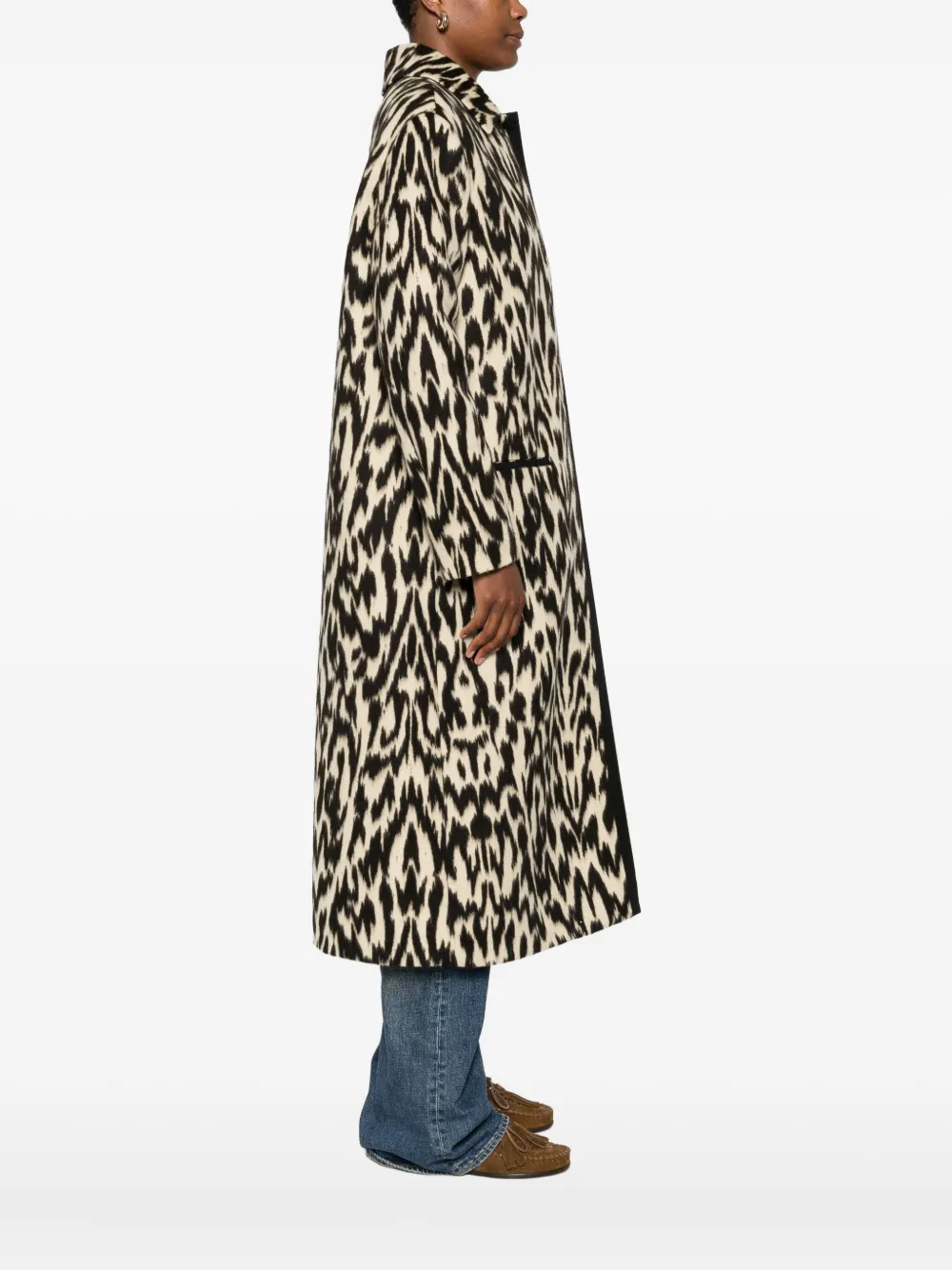 Forte Forte Animal-print Button Coat In Multi