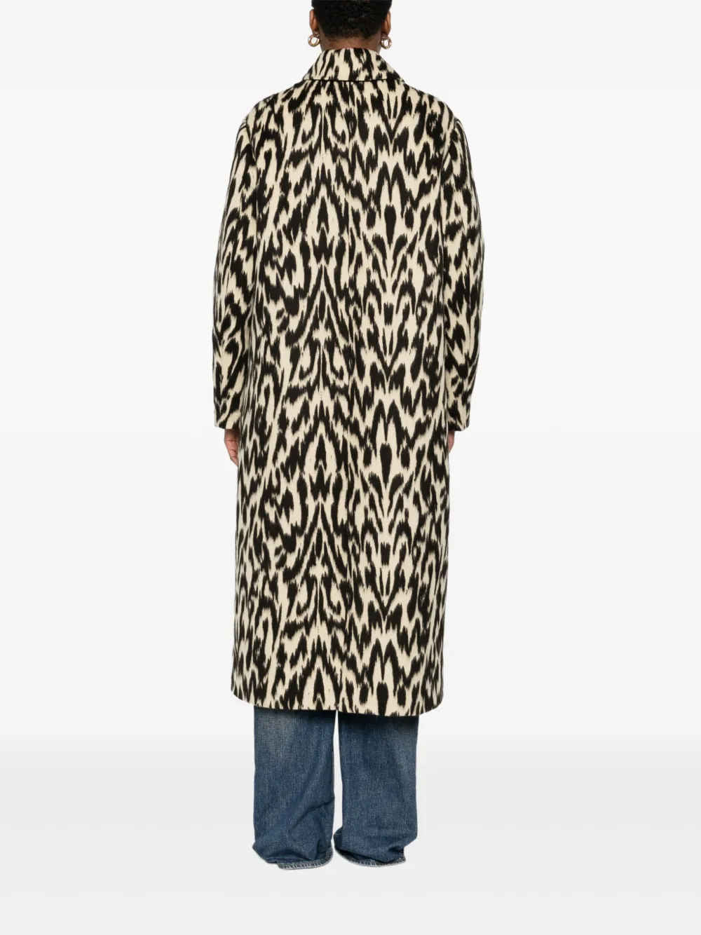 Forte Forte Animal-print Button Coat In Multi