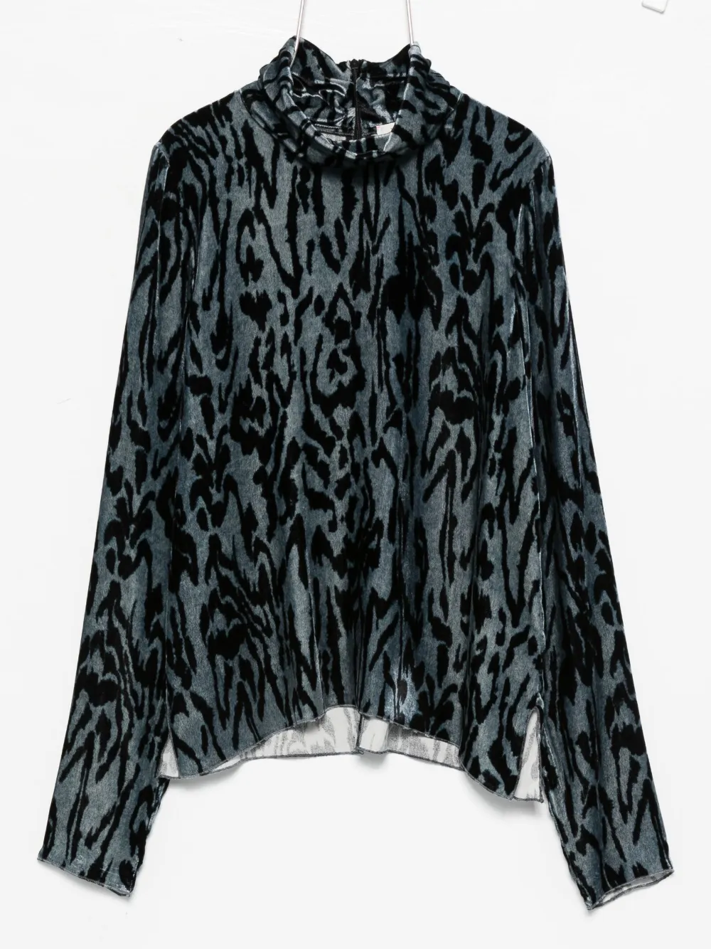 Forte Forte Top a collo alto con stampa animalier - Blu