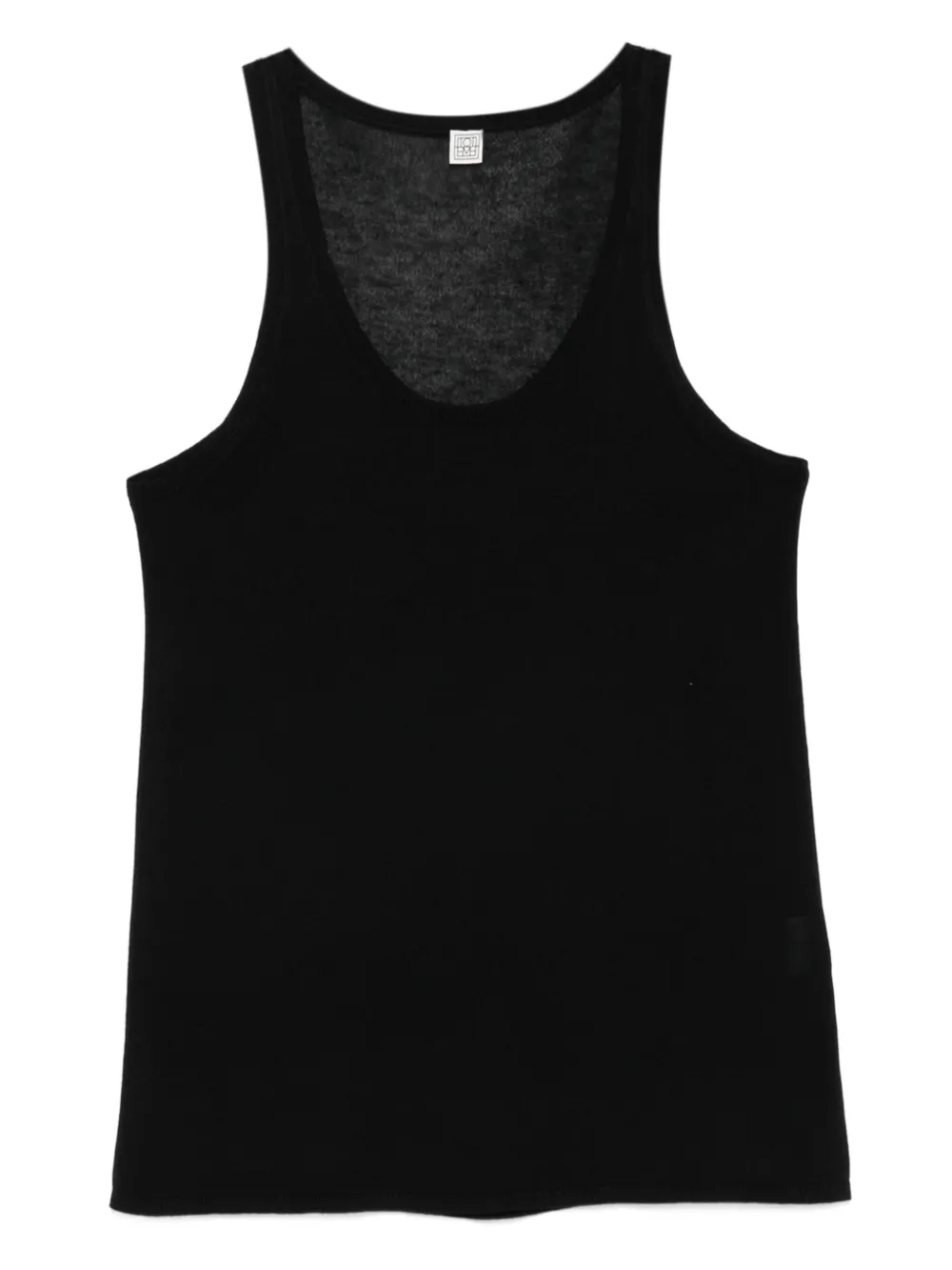 TOTEME Tanktop met diepe ronde hals Zwart