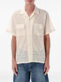 Corridor floral-lace short-sleeve shirt - Neutrals