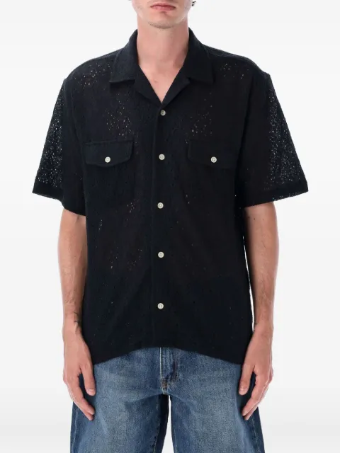 Corridor floral-lace short-sleeve shirt