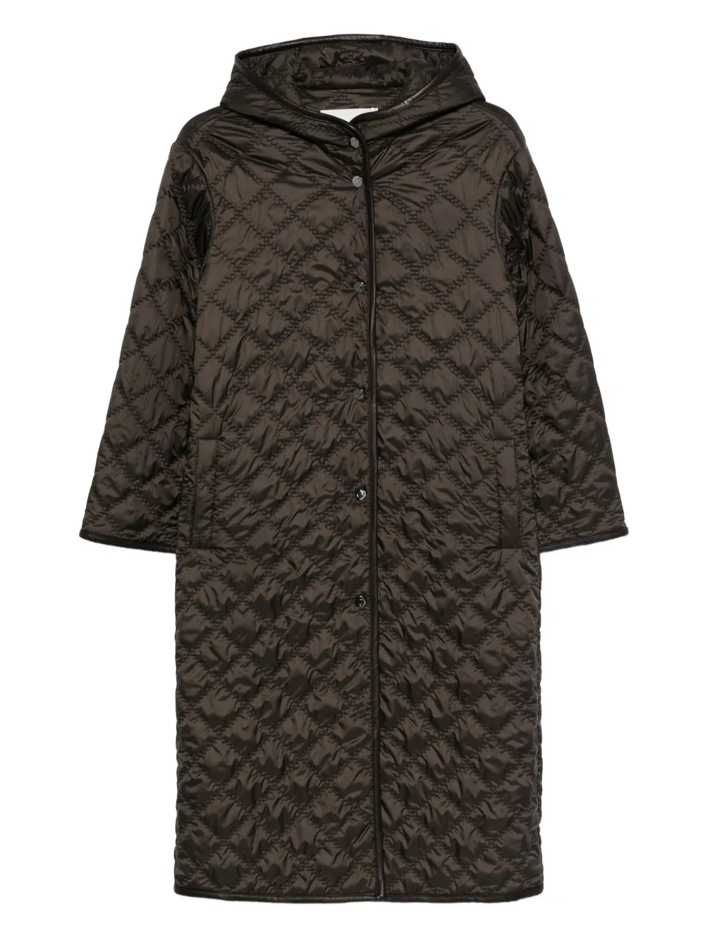 Manzoni 24 quilted hooded coat | Green | Image 1