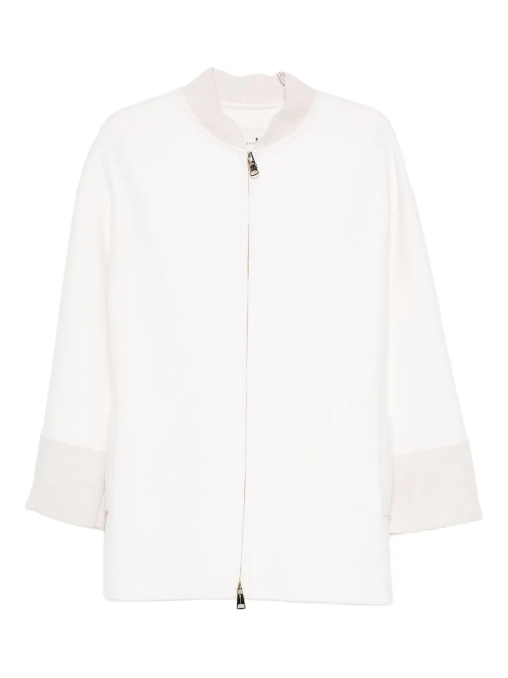 Manzoni 24 long-sleeve zip-front coat - Toni neutri