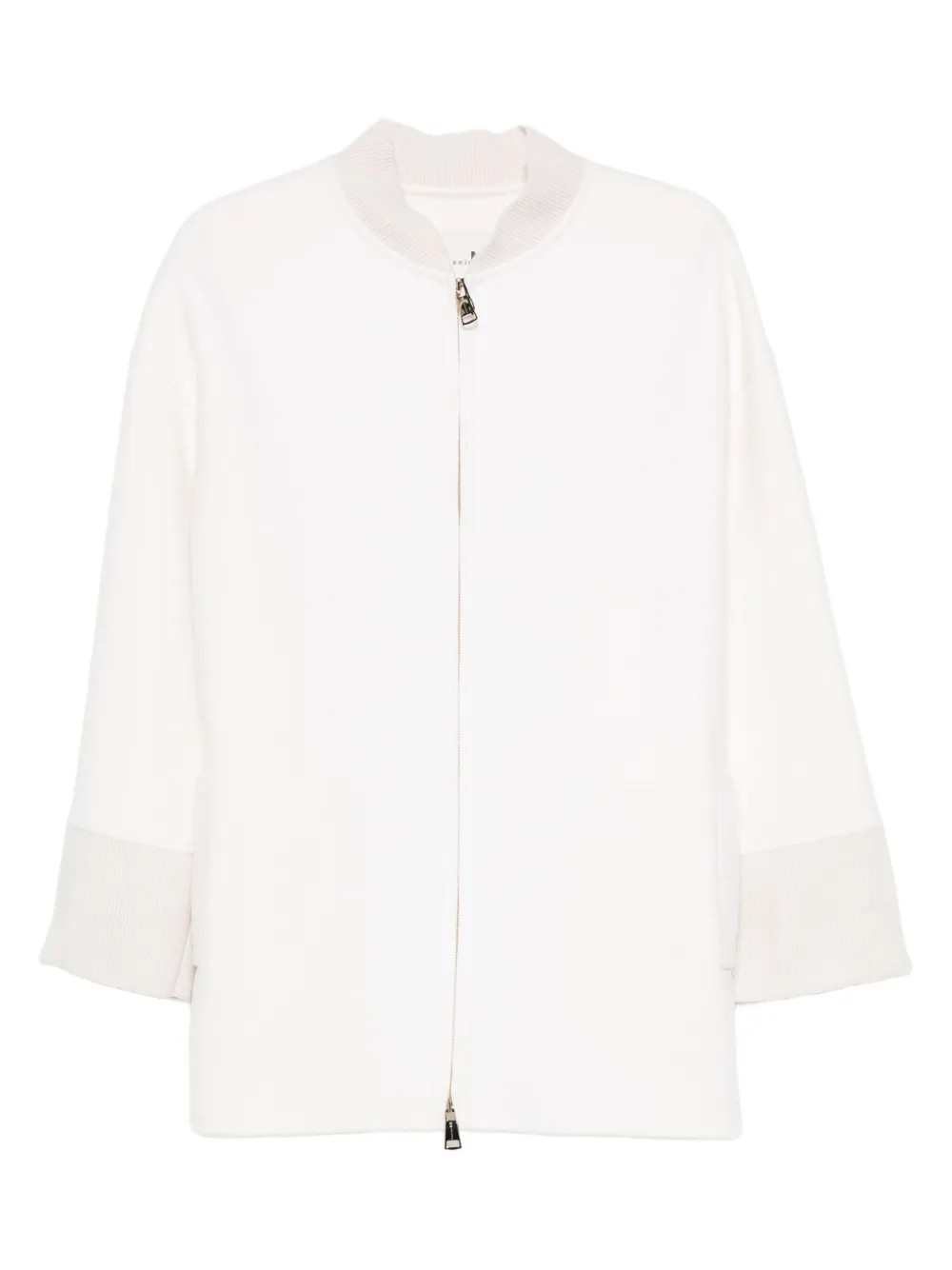 Manzoni 24 Jas met lange mouwen en rits Beige